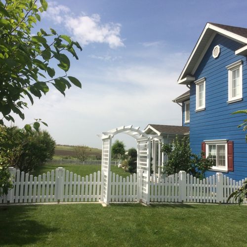 Özel Kedi Kulübesi ve çitler - Sunflower Evleri | Ayancık Ahşap | Bio Pellet - Lambri - Yalı Baskı